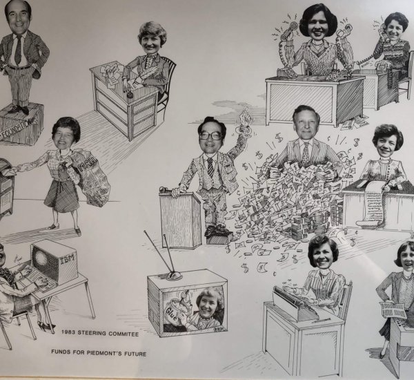 img_2485 A caricature from 1983 thanking PEF volunteers for their hard work fundraising for Piedmont's schools.